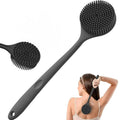Soft Silicone Back Scrubber with Long Handle for Shower & Bath