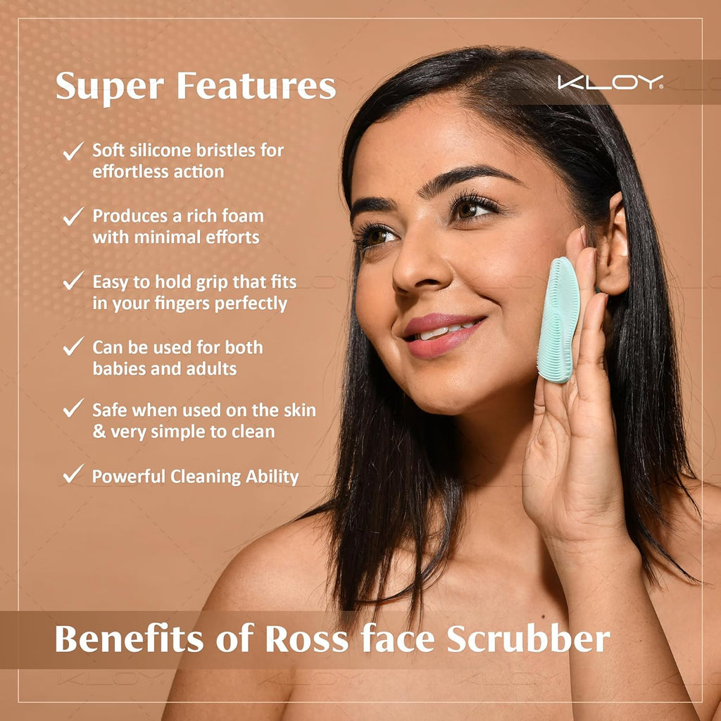 Silicone Face Cleansing Scrubber for Exfoliation, Massaging (Pack of 2)