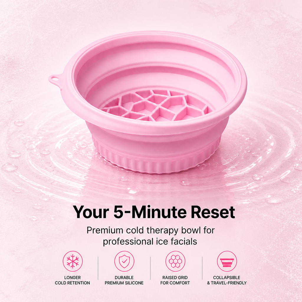 Silicon Callapsible bowl + Face Roller + Face Scrubber +  Scalp Massager + Body Back Scrubber Combo