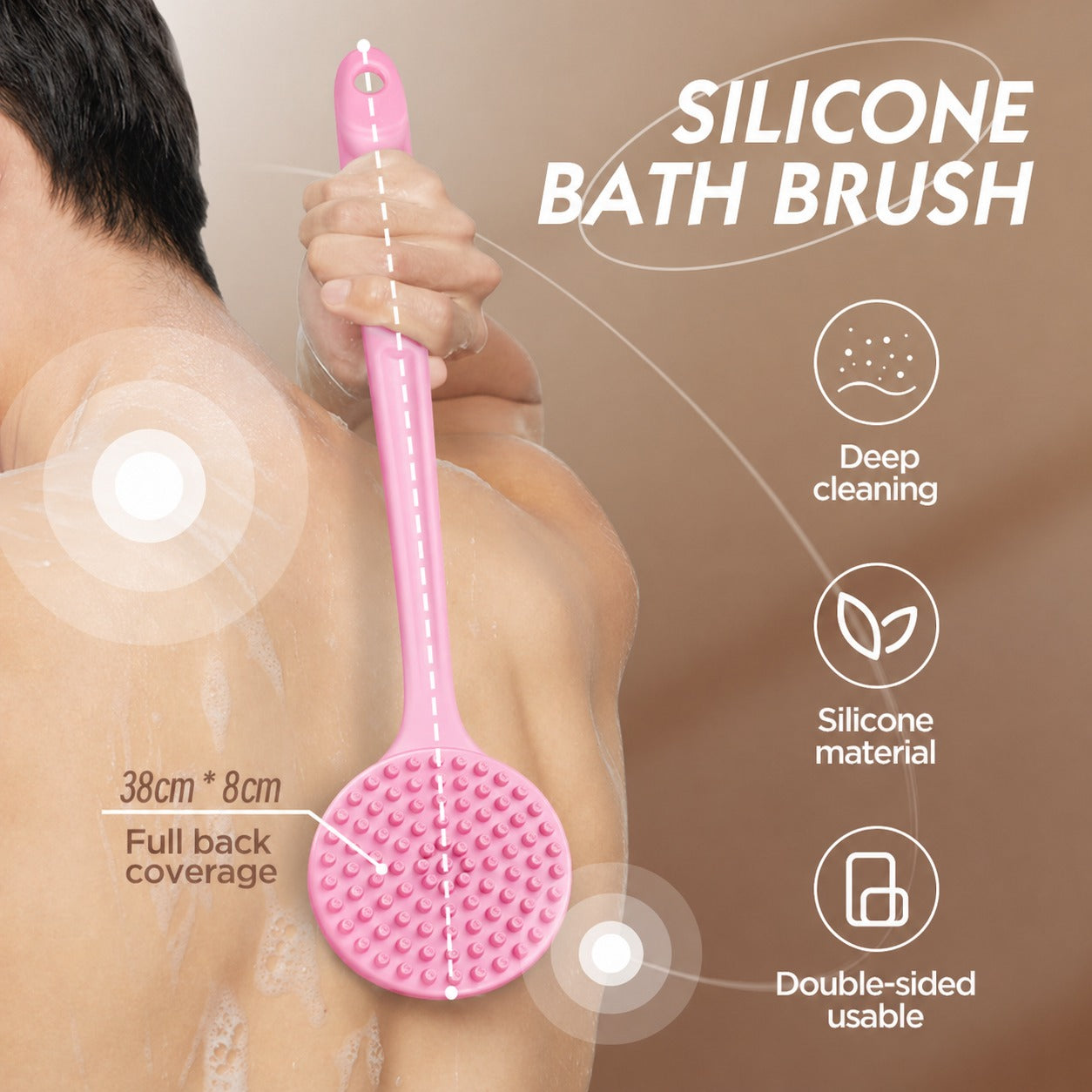 Silicon Collapsable Bowl + Body Back Scrubber +Face Roller