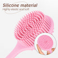 Soft Silicone Back Scrubber with Long Handle for Shower & Bath